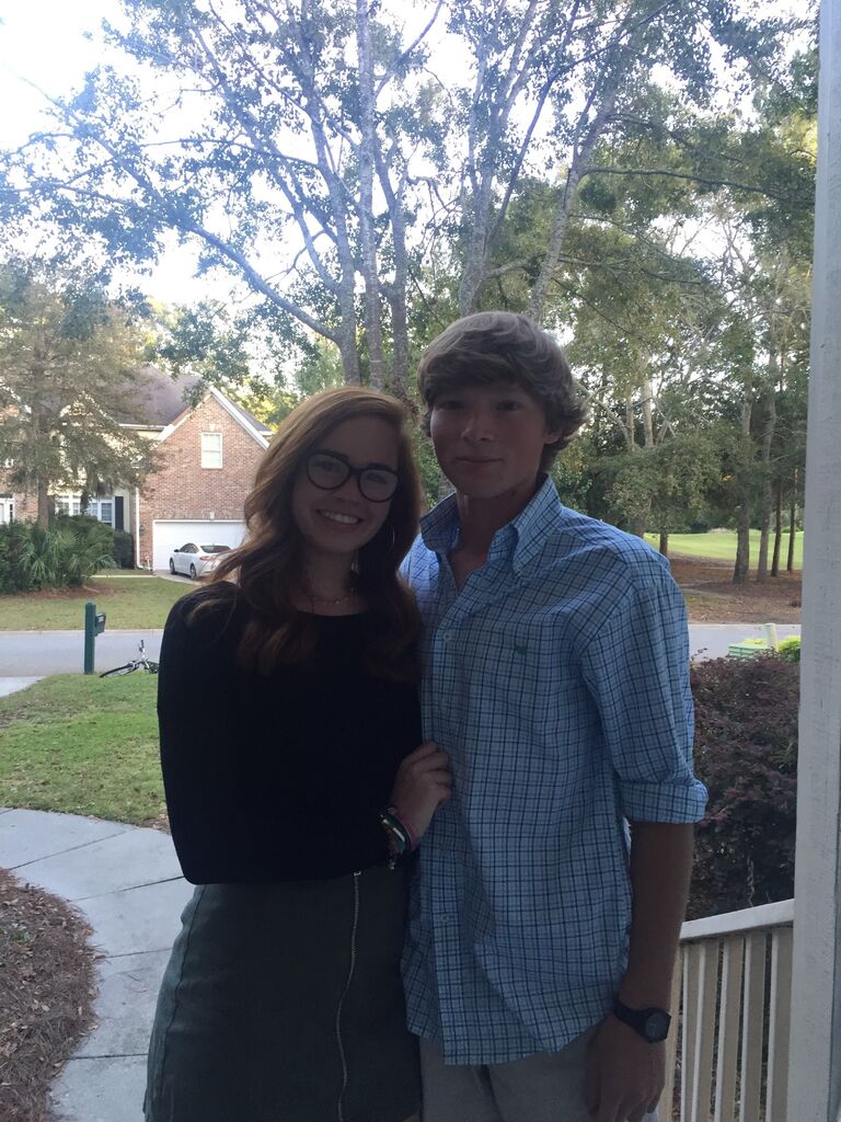 Celebrating Matthew's 18th Birthday. First photo as a couple. 