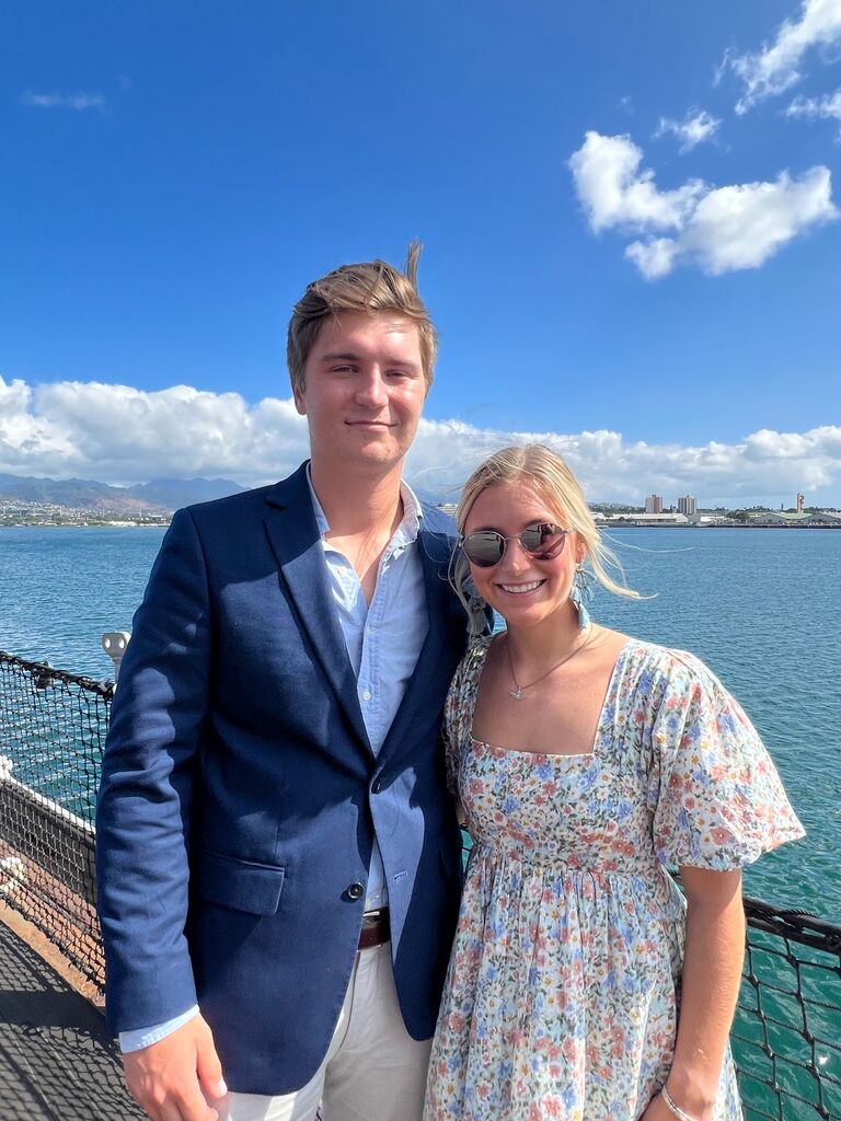 Matt and Morghan attended her father's retirement ceremony on the USS Missouri in Honolulu, Hawaii! 