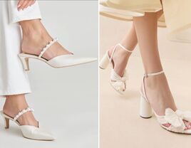 Two pairs of comfortable wedding shoes