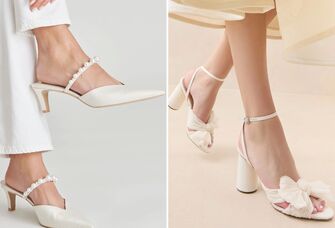 Two pairs of comfortable wedding shoes