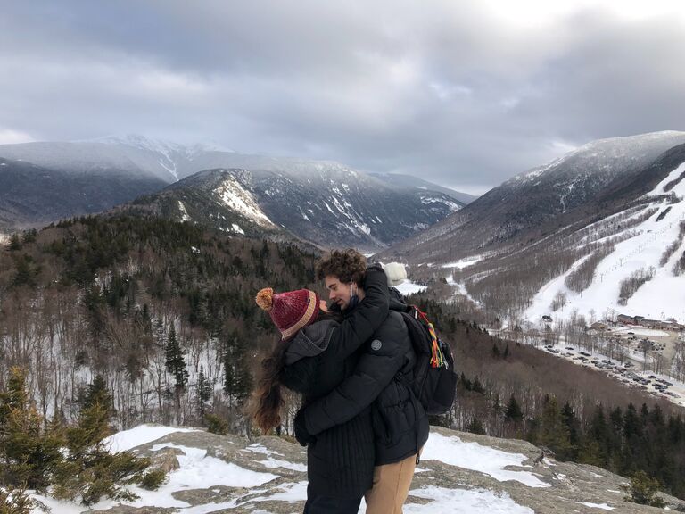 Franconia, NH | Us at the top of a mountain after a very slippery and slidey winter hike!
