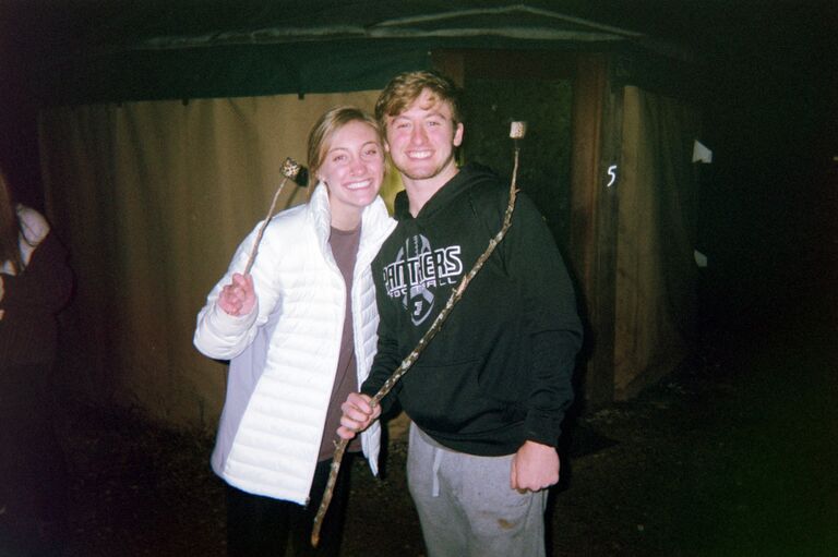 Curtis and Mackenzie went camping with their friends freshman year! Both happily in the friend zone :)