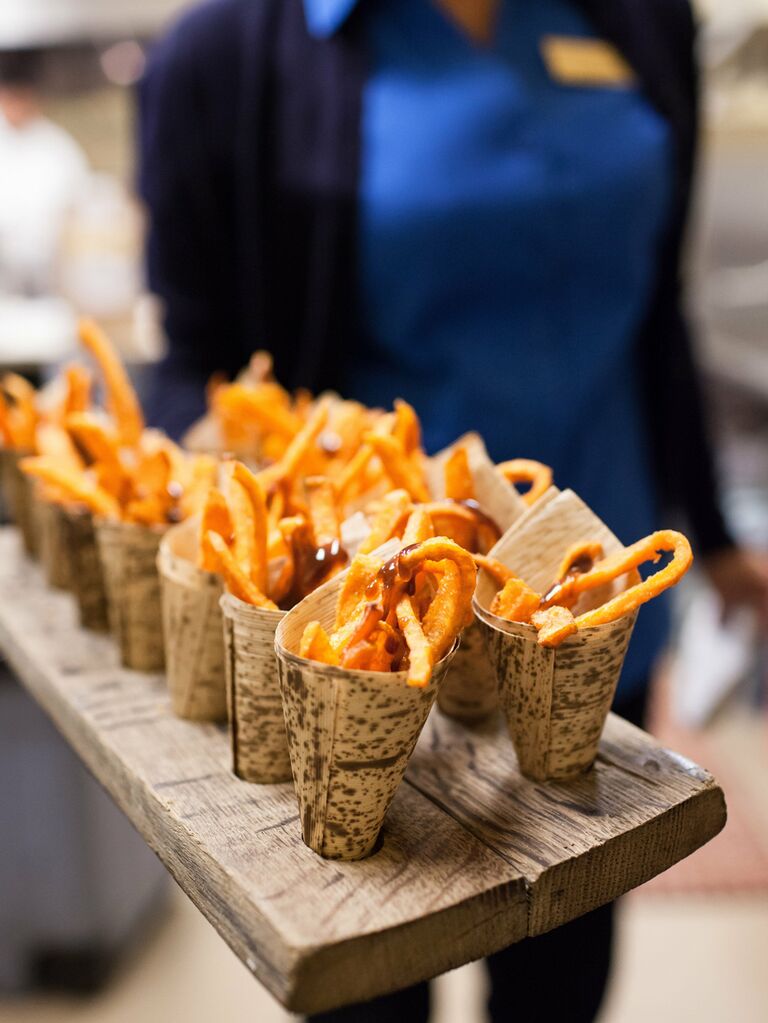 French fries at wedding reception
