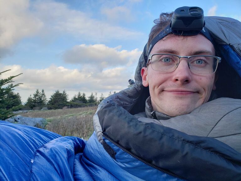 Matt took a break from his reading for this photo