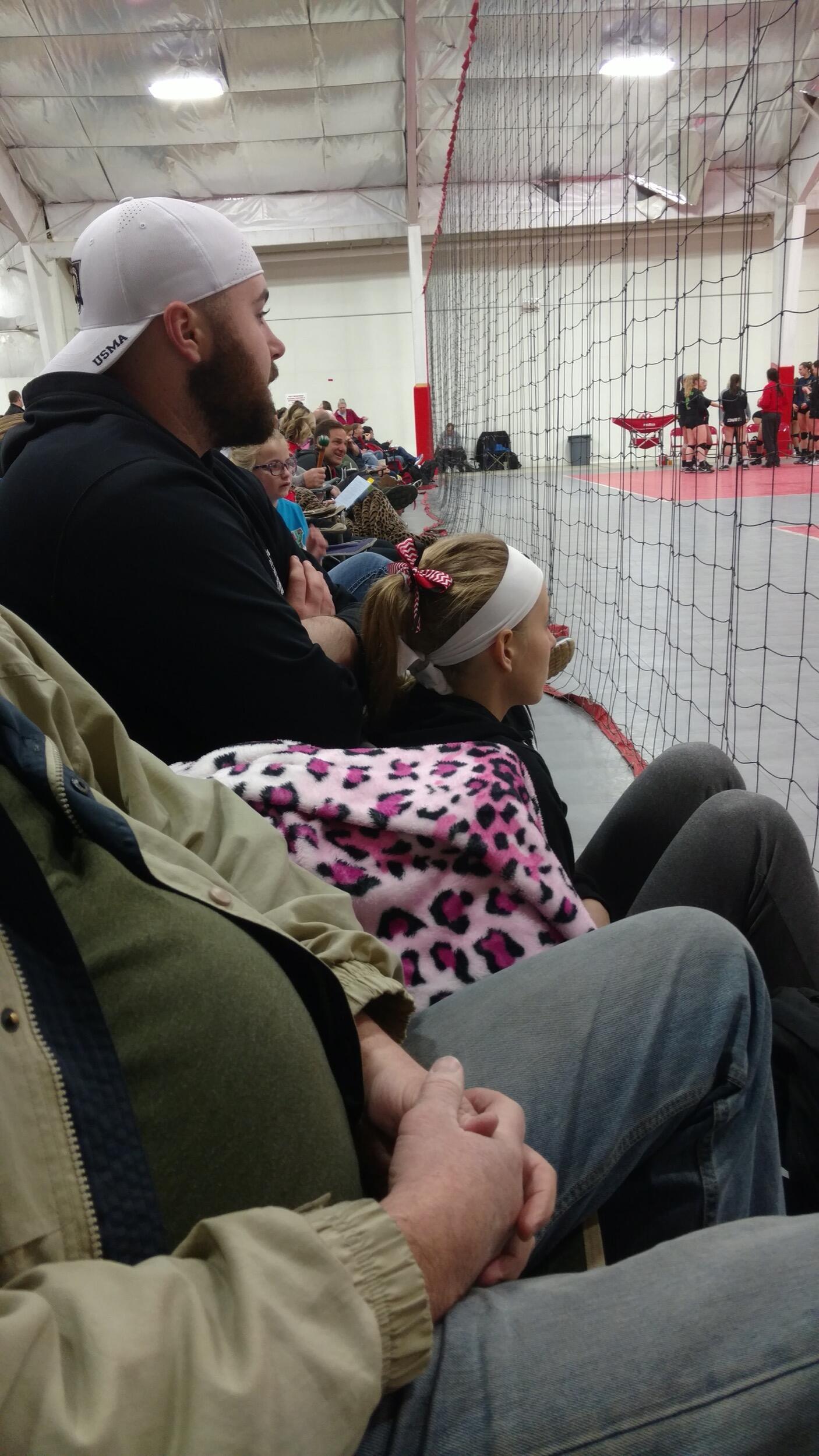 Brody watched me play club volleyball and supported me. 