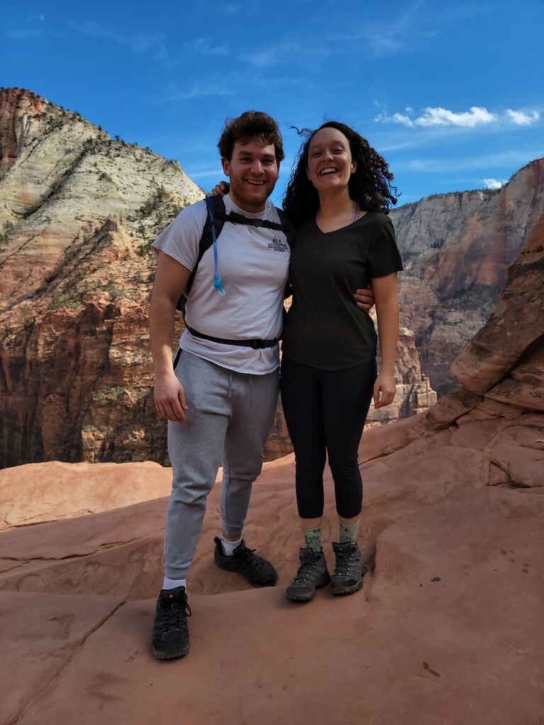 We continued our national park adventures by hiking in four of the five parks in Utah. This picture was taken on Angel's Landing in Zion National Park. 