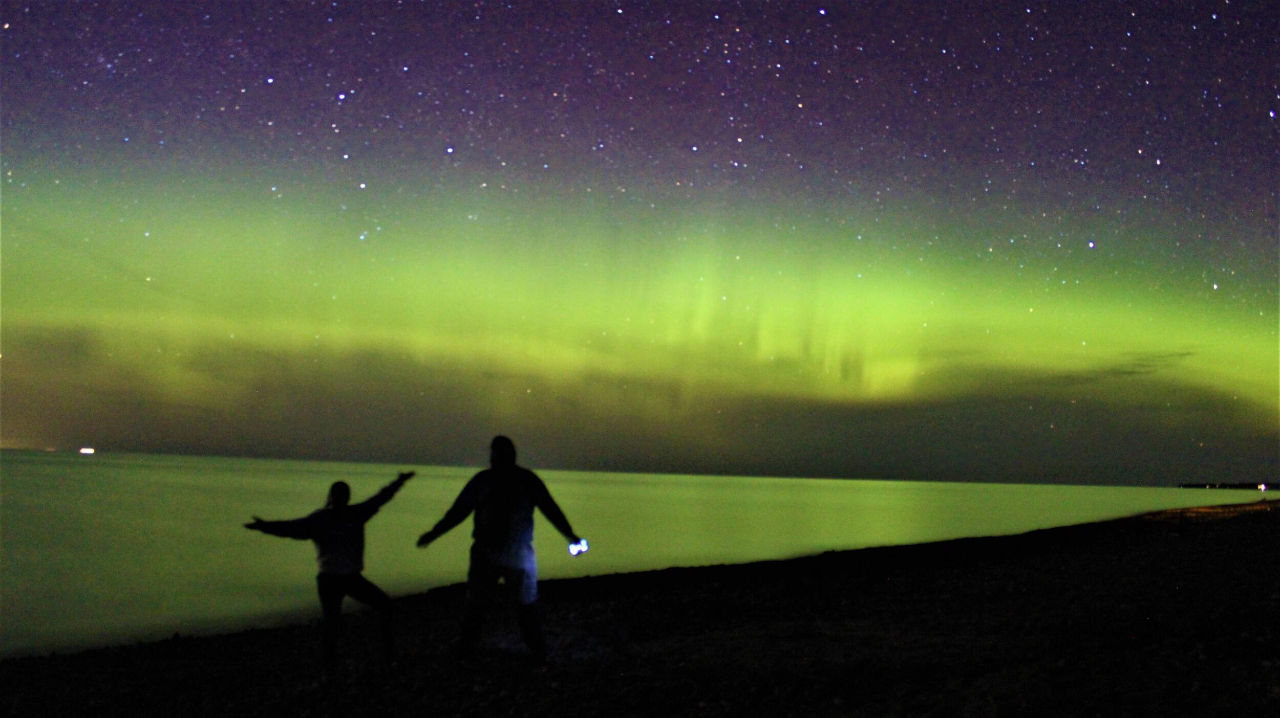 Calumet, Mi - First time (and definitely not the last) time seeing the Northern Lights