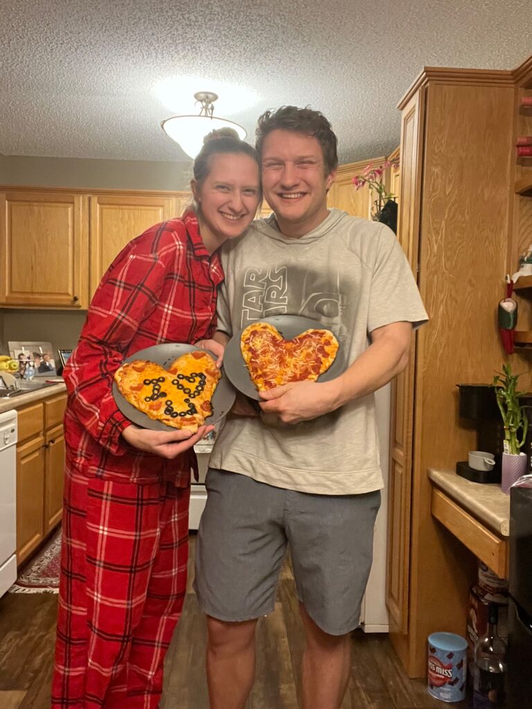Cozy Valentine’s Day calls for homemade heart shaped pizzas 