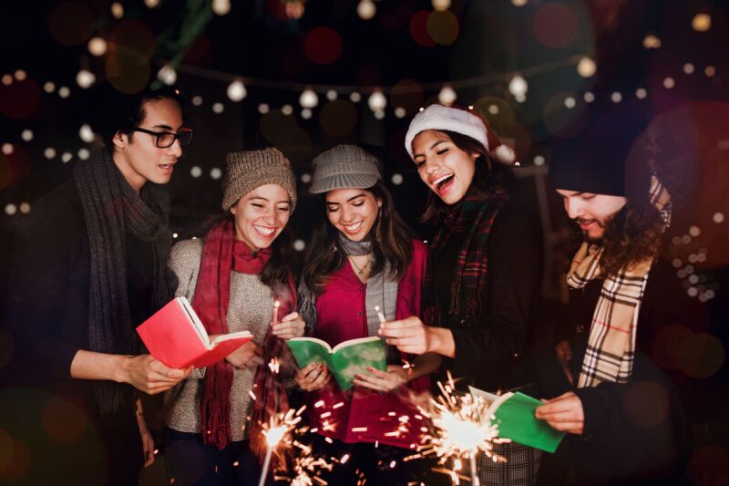 Christmas carolers Christmas birthday party ideas