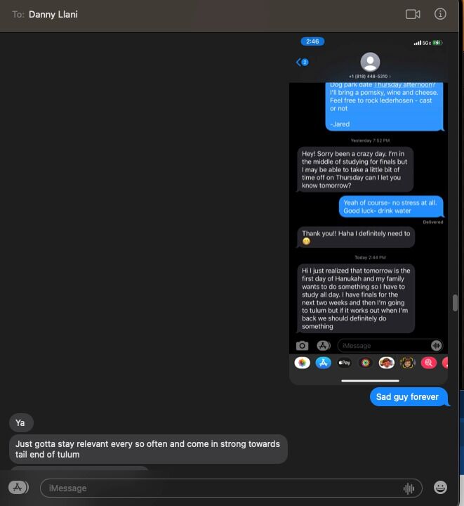Danny advises Jared to "stay relevant". Jared really takes this to heart.