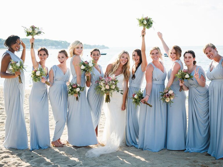 mismatched bridesmaid dresses same color