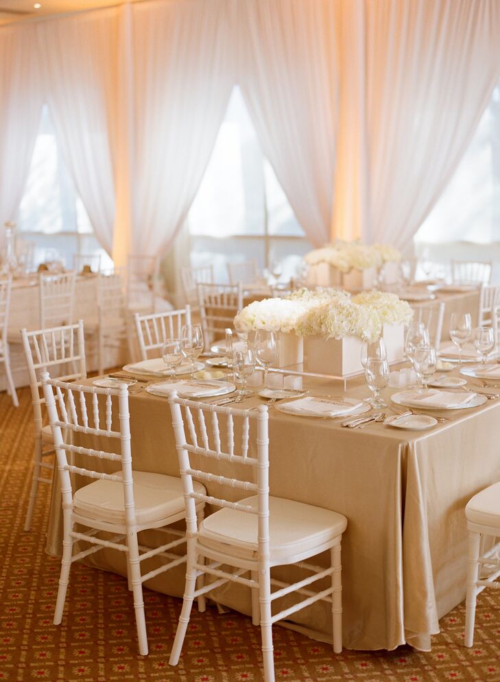 Elegant Champagne And Neutral Reception Decor