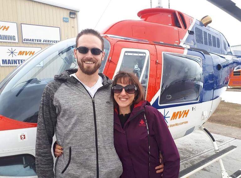 On our First Helicopter Ride!