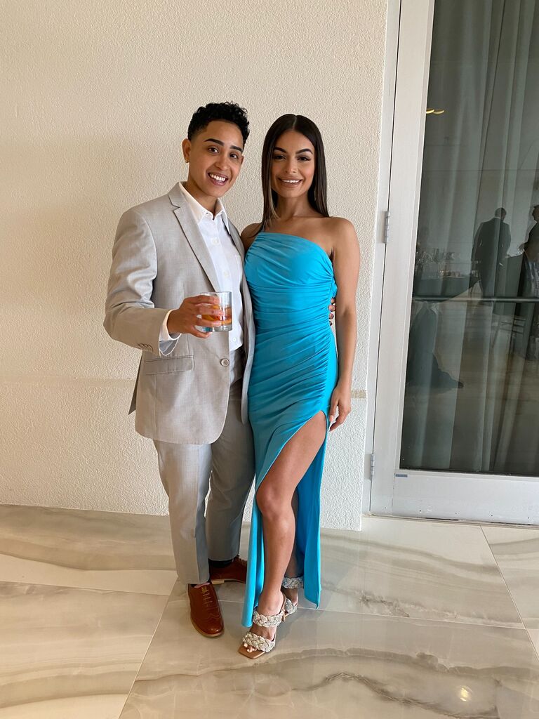 Our first wedding together