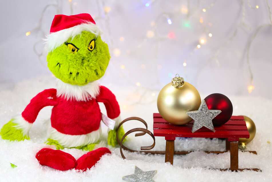 Christmas Grinch Decoration Kit Christmas Tree Topper Themed Party Xmas  Ornament Prop