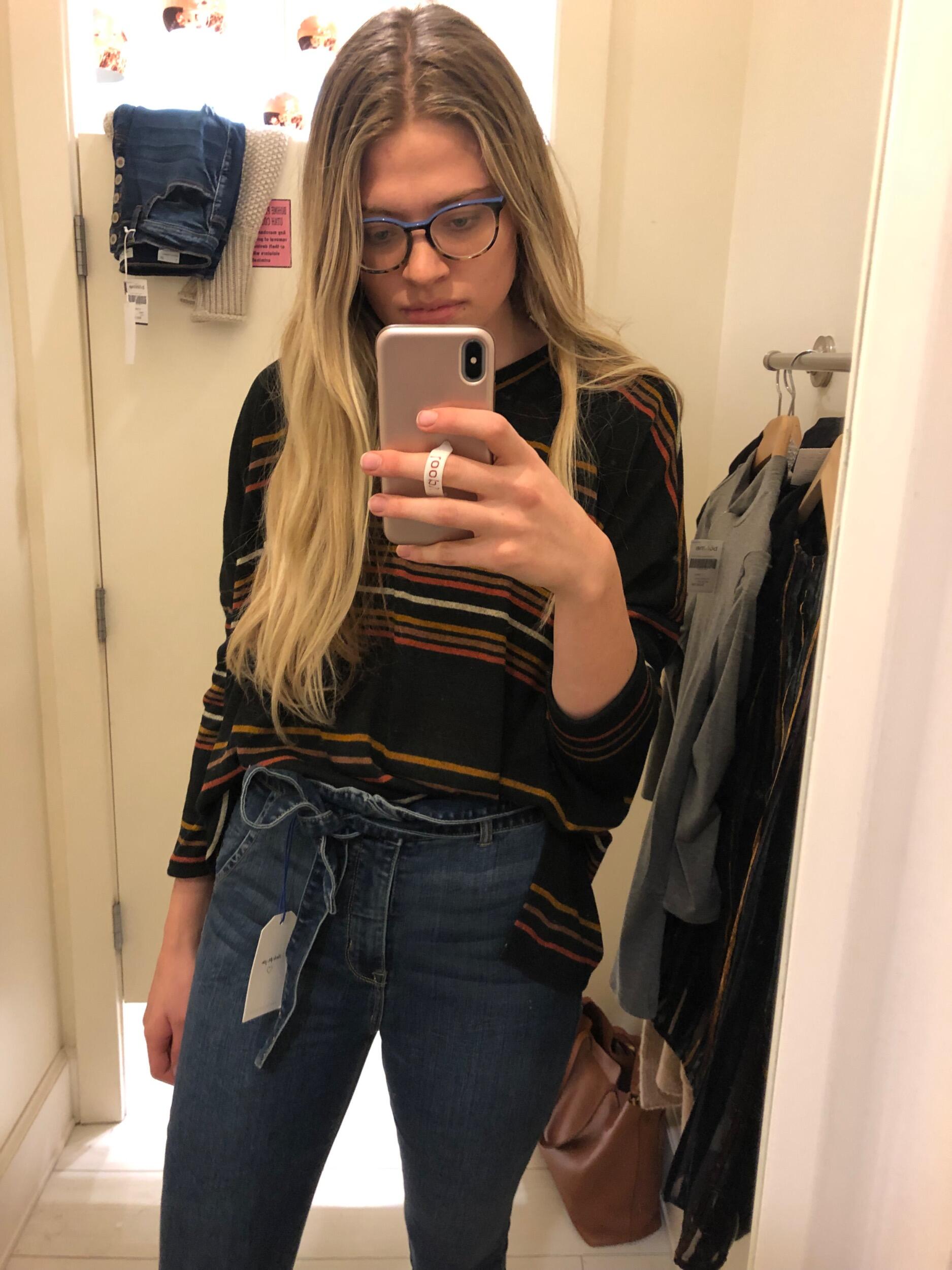 Aaron came Black Friday shopping with Matisse, her mom and her sister! He even picked out this +A outfit for her!