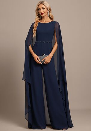 Celebrate this proud and beautiful milestone in the JJ's House Velecia Sequins Chiffon Mother of the Bride Jumpsuit! Designed with elegant details and a sophisticated silhouette, this gorgeous outfit ensures you look stunning and feel confident as you witness your child's unforgettable day.