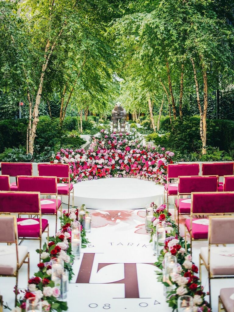 Custom flower petal aisle good runners