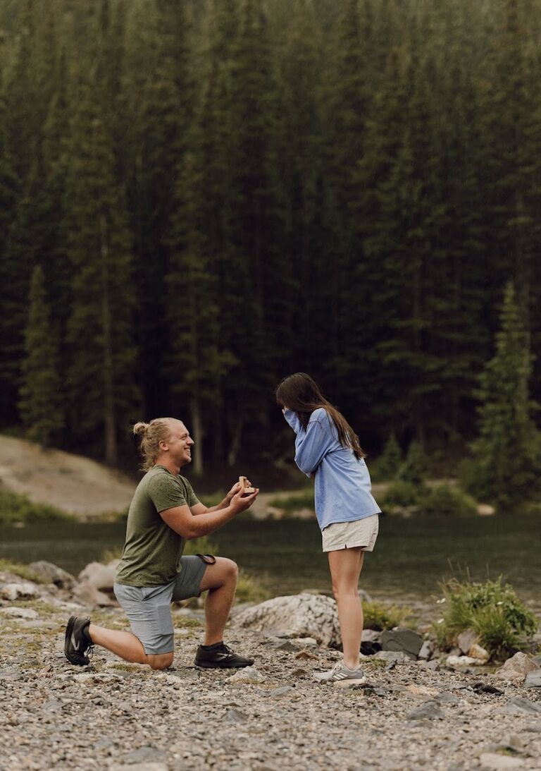 Alex proposed in the rain! One of the best moments of our lives!