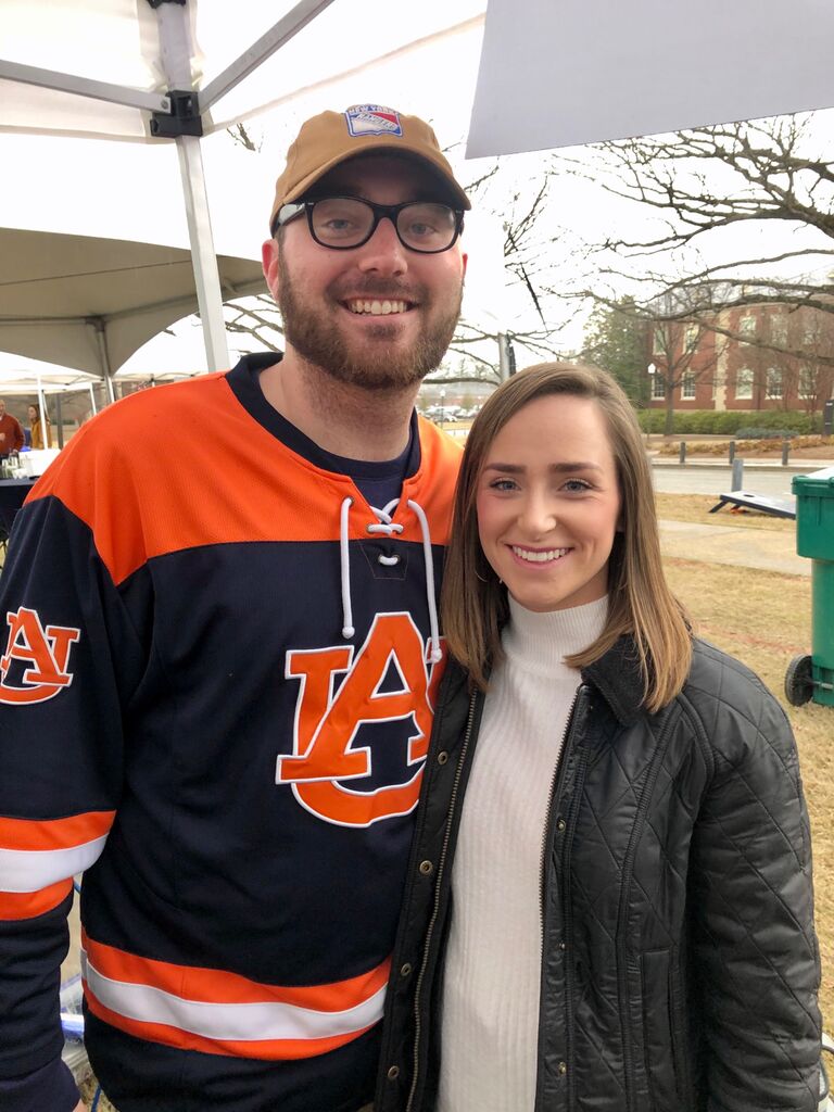 Our first reunion as just friends for an Auburn basketball tailgate!