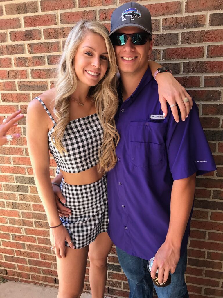 Robbie & Rachel enjoy their last season cheering on the Catamounts!
