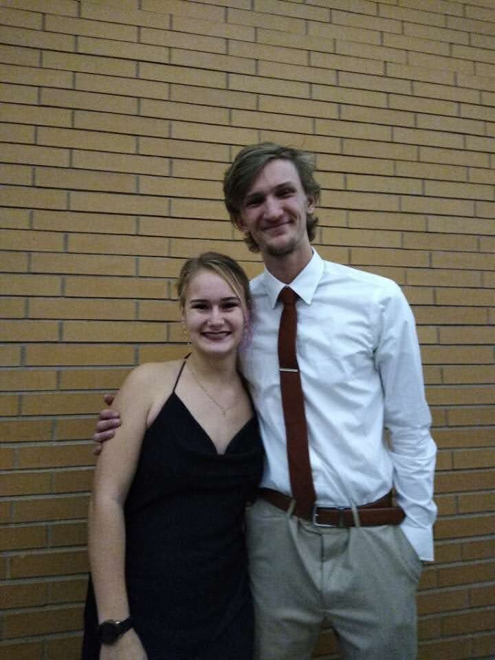 First photo together at our first New Years swing formal. We look much better now.