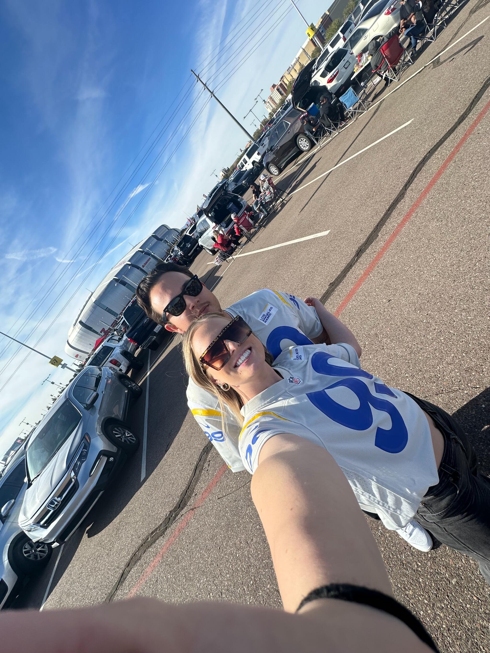 Moved to Phoenix in July for a year and got to watch the Rams beat the Cardinals. Also celebrated three years together!