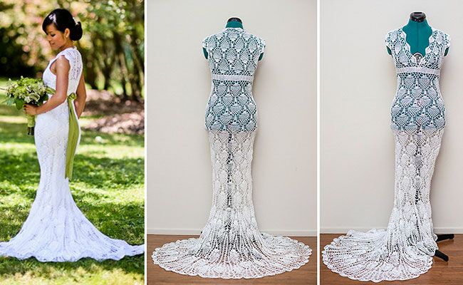 crochet wedding dress