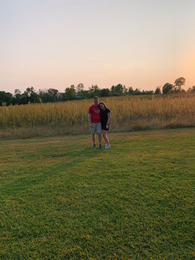Our one and only golf outing together. 

Bryan does disc golf all the time though and I just tag along occasionally.