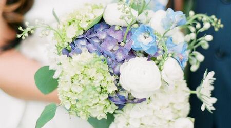 1.5 White Linen with Cobalt Blue Ombre Roses Wired Ribbon on a 10 Yard  Roll - Kelea's Florals