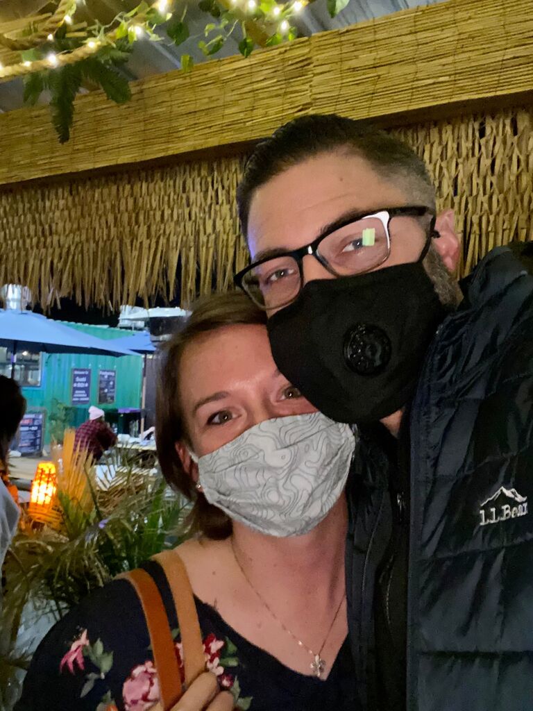 Matt and I met in October of 2020. Covid was in full swing, so it definitely made meeting somewhat risky! Luckily, we figured out pretty quickly that we wouldn’t mind being in each other’s bubbles.