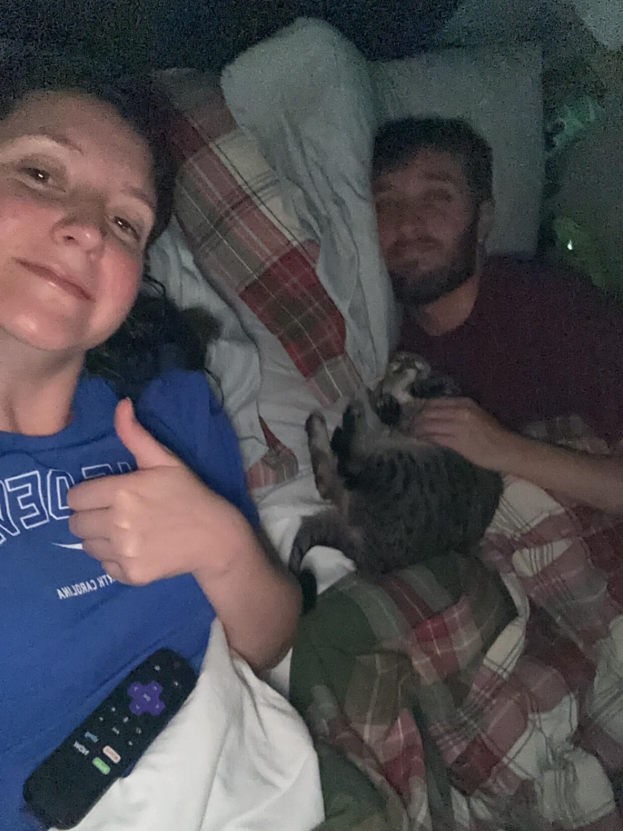 First photo taken documenting Sammi's move to Memphis! Long distance officially over after 2+ years. Georgia was happy to be snuggling with her dad!