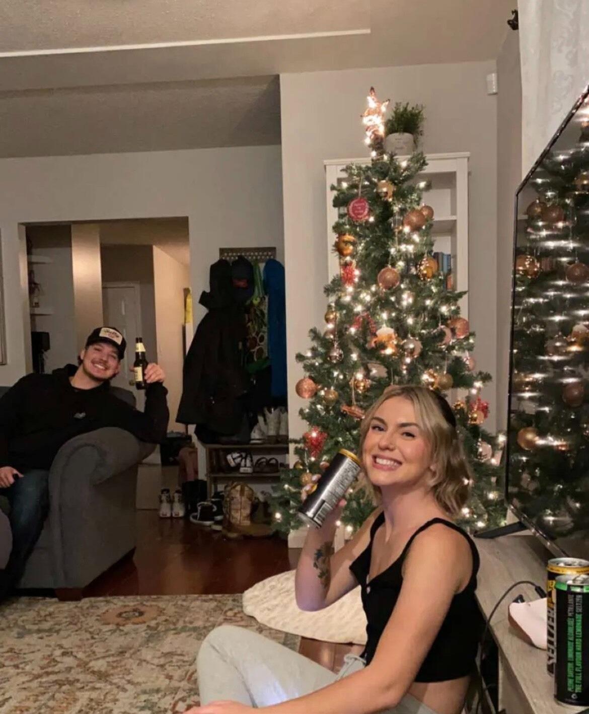 Bailey's 23rd birthday! Or in Lexi's world, the day the Christmas tree goes up. We spent the night at Earls celebrating and hanging decorations on our tree afterwards, getting excited for our first Christmas. 