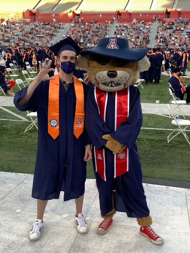 Kyle graduates! Kyle was able to celebrate his graduation with family and friends in Tucson. He earned his Bachelors degree in Aerospace Engineering.