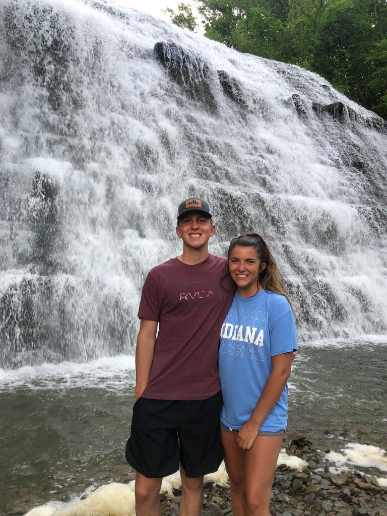 Enjoying time at our favorite place where we originally met and would later be the location of our engagement pictures.