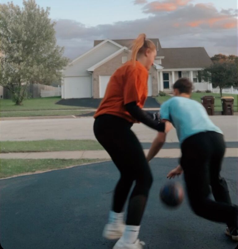 Gabe attempting to teach me his favorite sport (didn't work out very well).