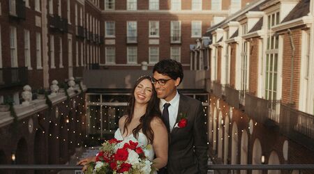 Omaha couple enjoys classic wedding with natural florals and a