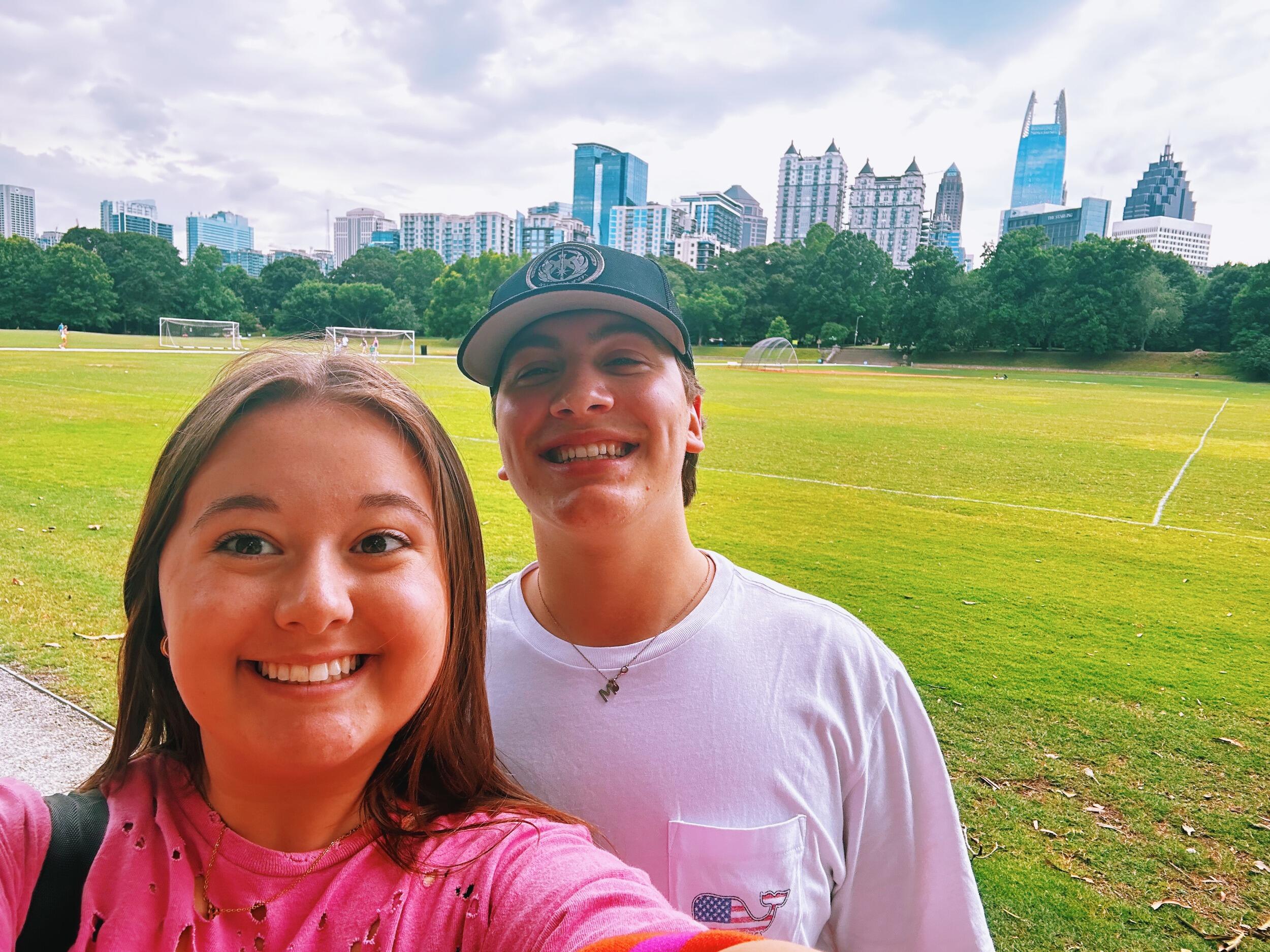 One of our favorite dates TO THIS DAY! Spent the day at Piedmont Park, in Atlanta. Then later that night went to the drive-in movie theater for the first time. Now we go there as a special treat. 