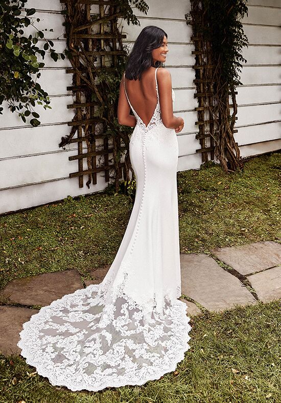 ruched back wedding dress