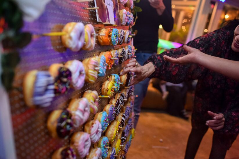 New Year’s Eve Party Ideas - Donut Wall