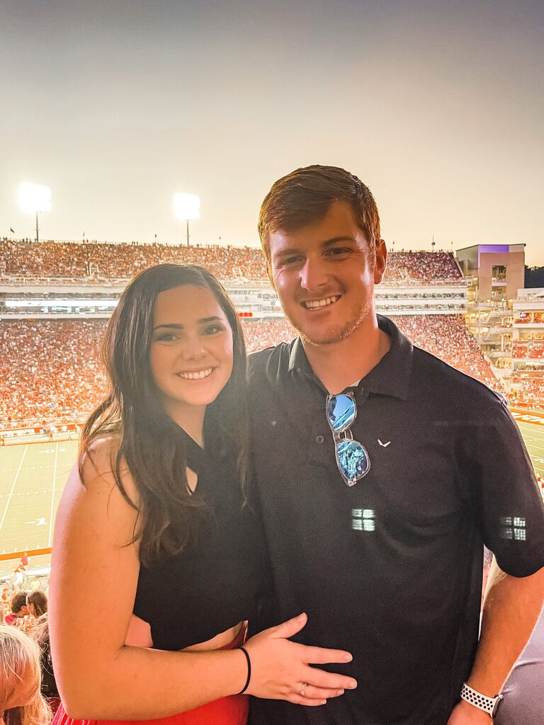 We went to the MSU vs Arkansas game and cheered on Arkansas. Although, MSU did put up a good fight throughout the first half. 