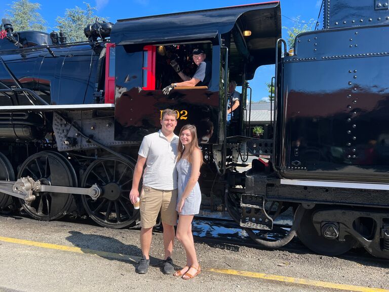 Nicole surprises Austin with a trip to ride on the Great Smoky Mountain Railroad for his 25th birthday. 🚂