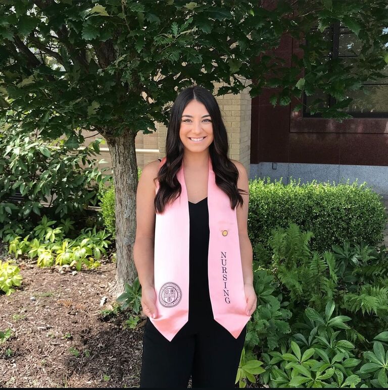 Shay graduated from Nursing school in NY. Unfortunately, this is when Covid started so no-one was allowed at the graduation. 