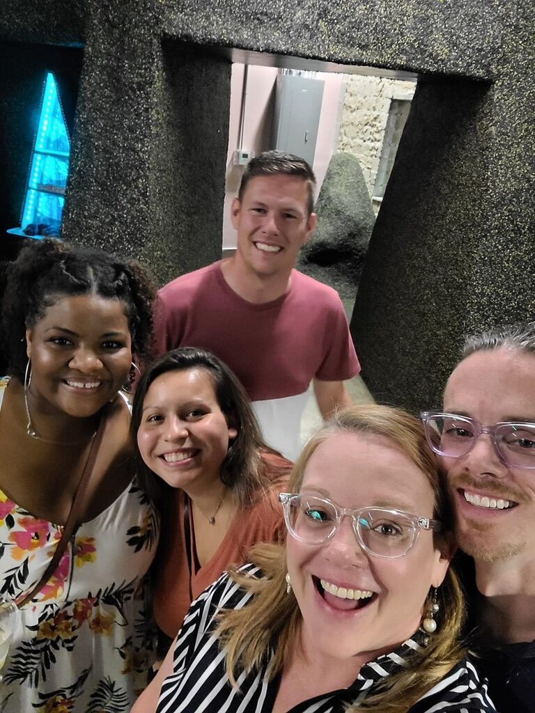 Celebrating a friends birthday and Matt got to finally meet a future bridesmaid! 