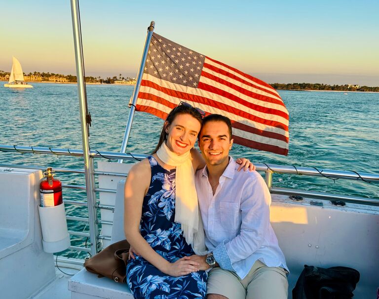We celebrate each other's birthdays on a sunset boat ride!