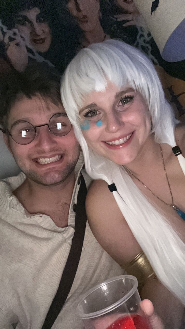 First Halloween together dressed up as the characters from Atlantis. 