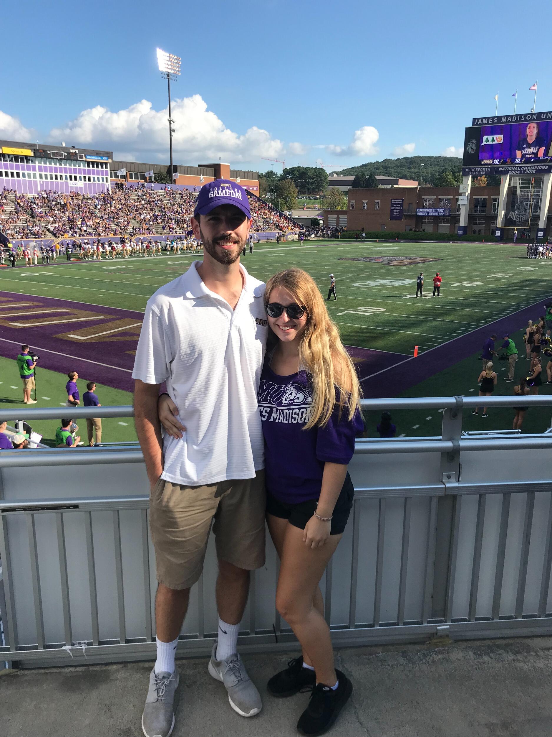 Family weekend at JMU. Go Dukes!