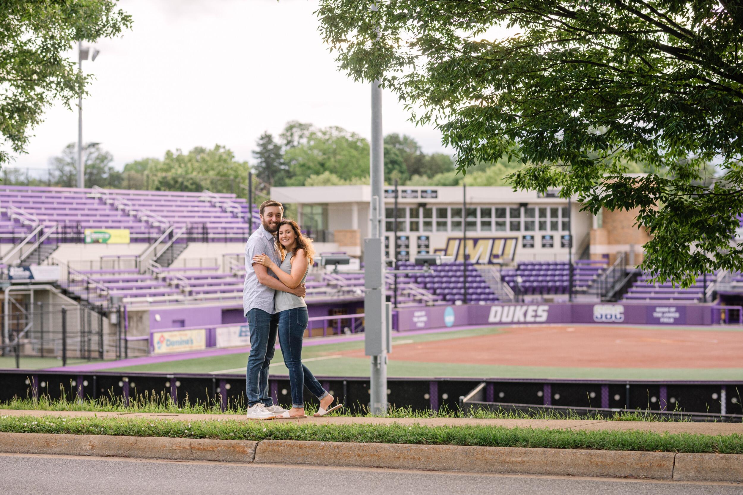 Went back to the spot we first met during our engagement photo session! 