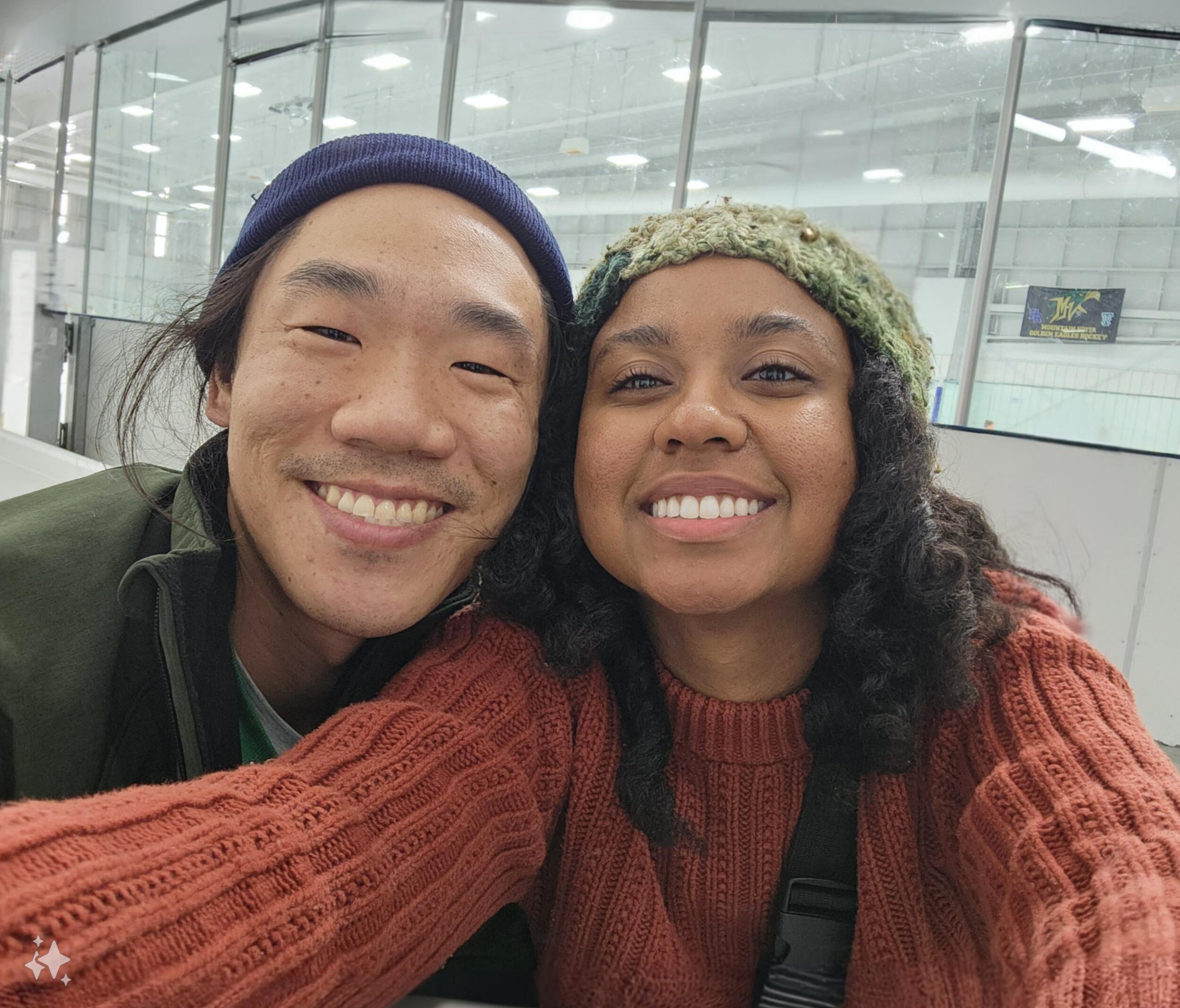 Ice skating like Charlie Brown