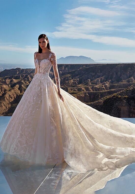 Princess cut wedding dress with clearance sleeves